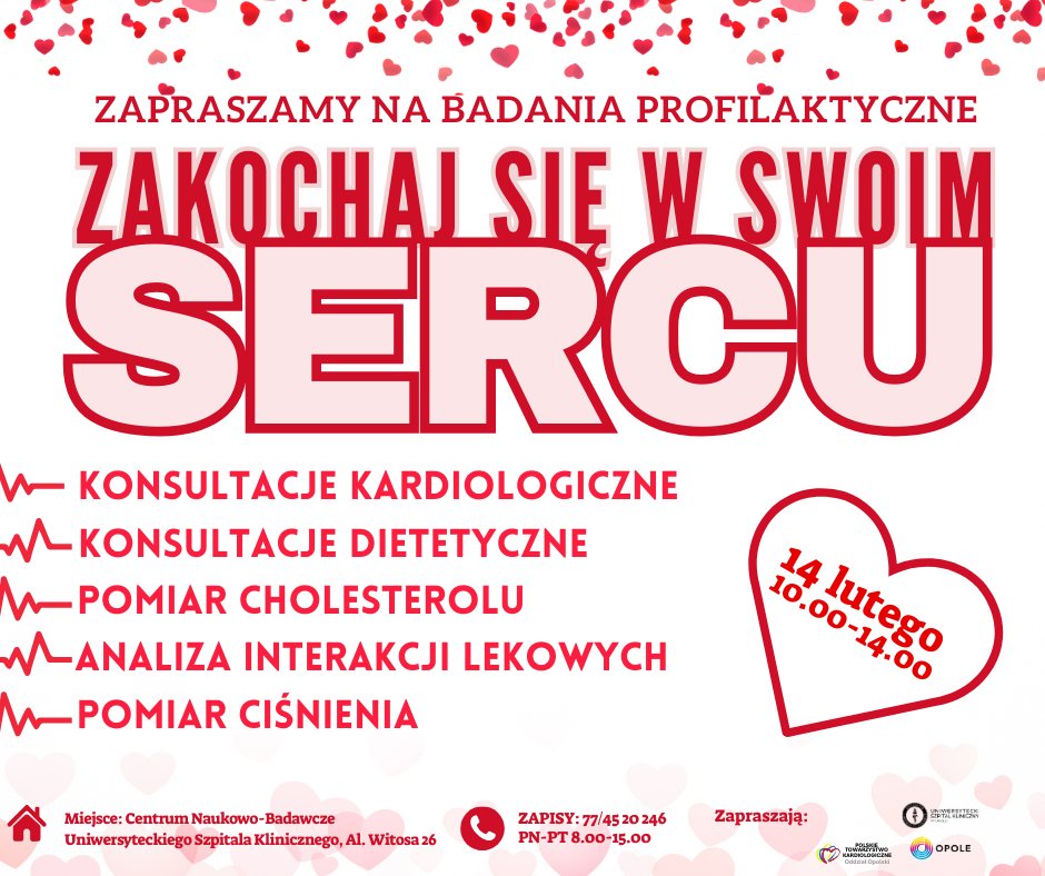 baner wydarzenia, informacje w tekście