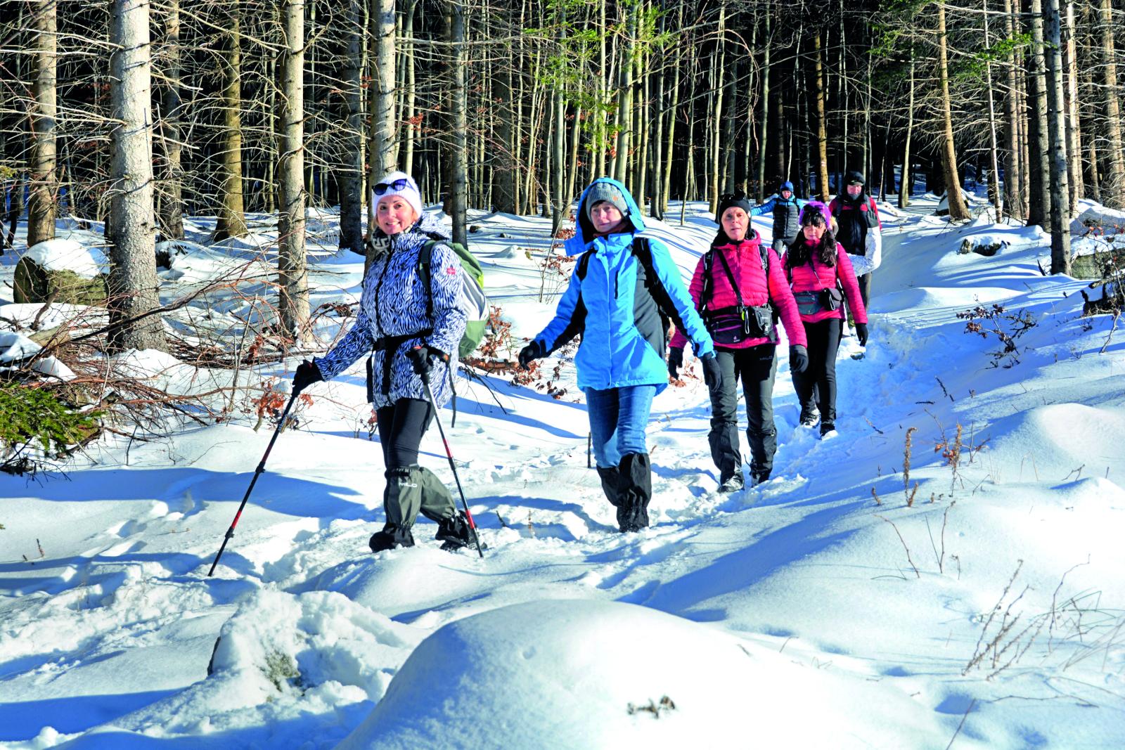 Osoby spacerujące po górach