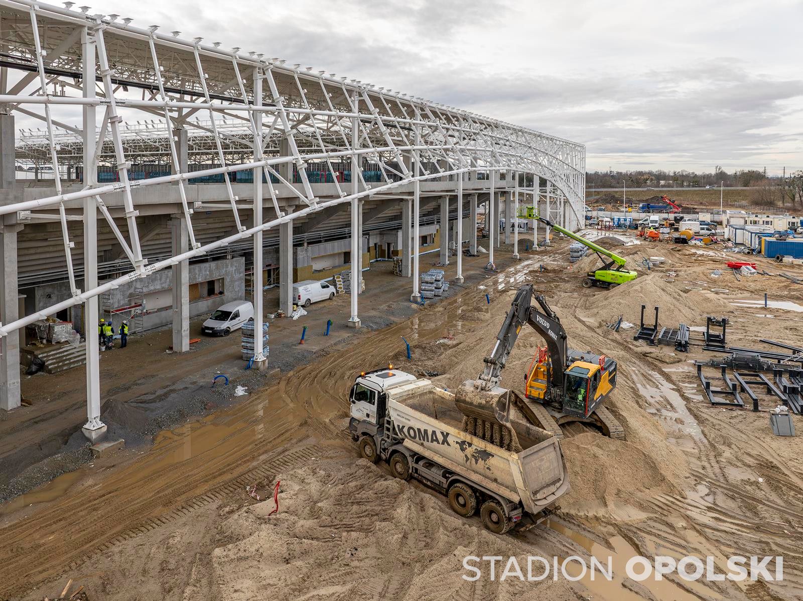 Stadion Opolski - budowa