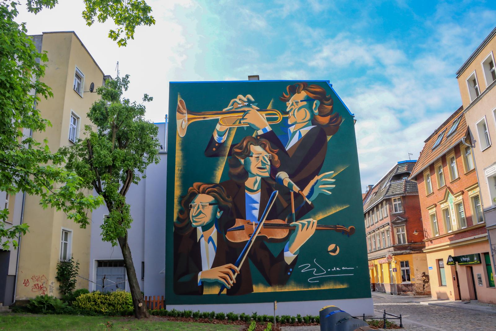 Mural Zbigniewa Wodeckiego, fot. Ania Parktina