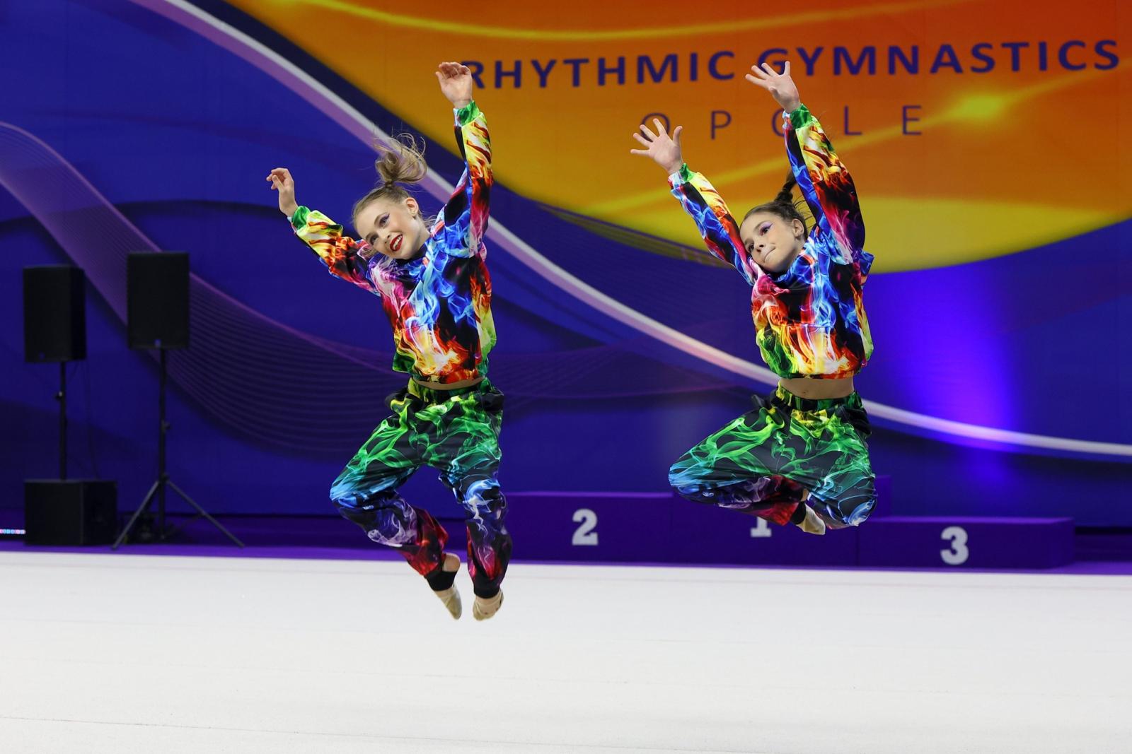 zdjęcie uczestniczek Międzynarodowego Turnieju Gimnastyki Artystycznej w Stegu Arenia, fot. Stegu Arena