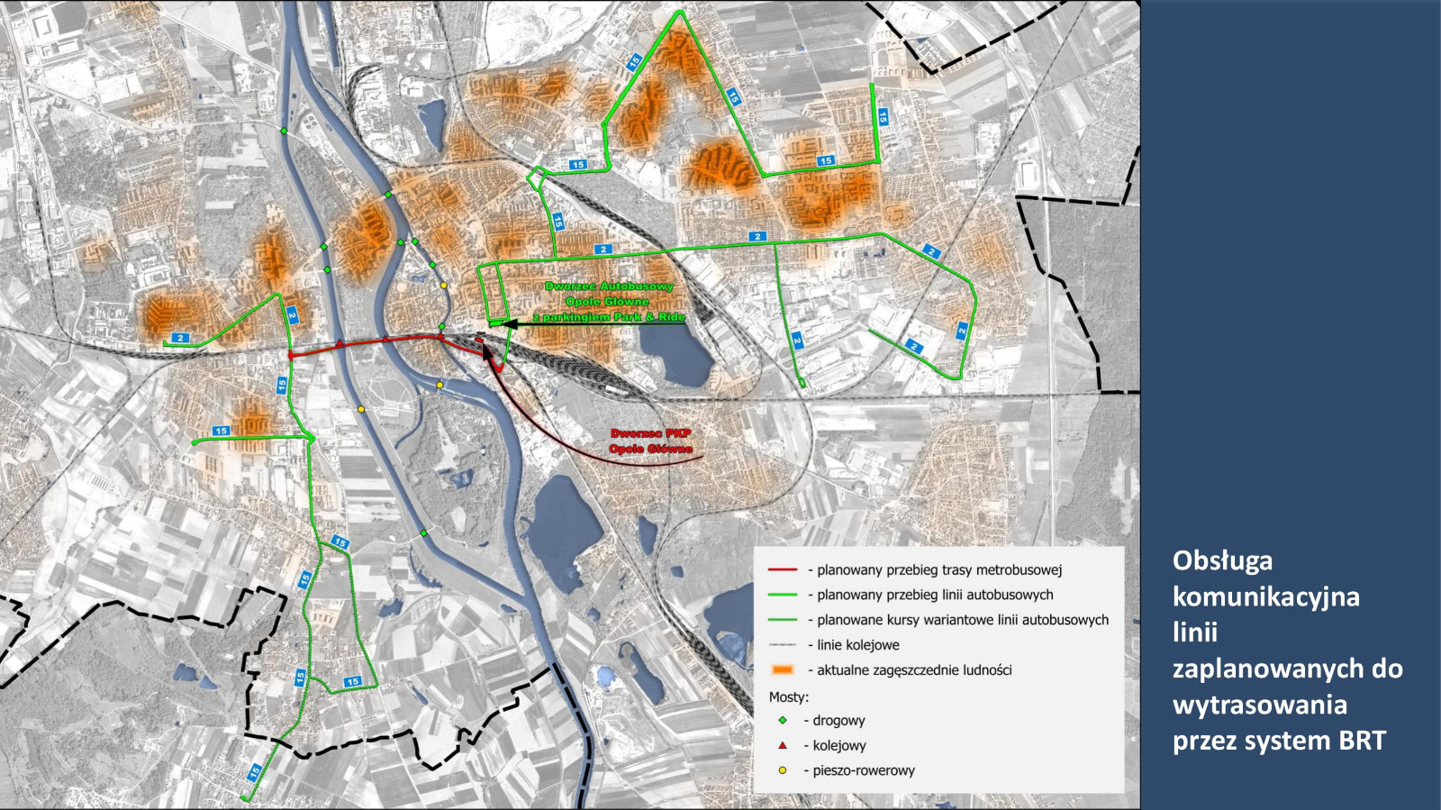 plan lini komunikacyjnych zaplanowanych do wytrasowania