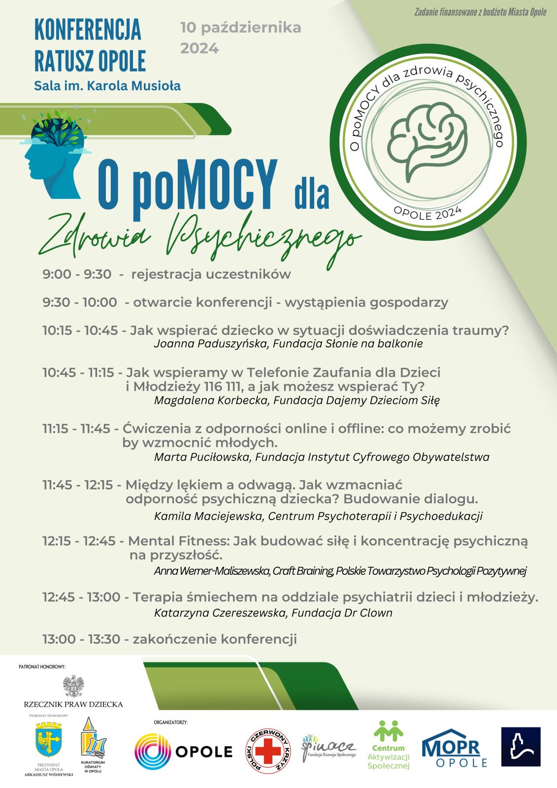 plakat dotyczący wydarzenia - konferencja w opolskim ratuszu