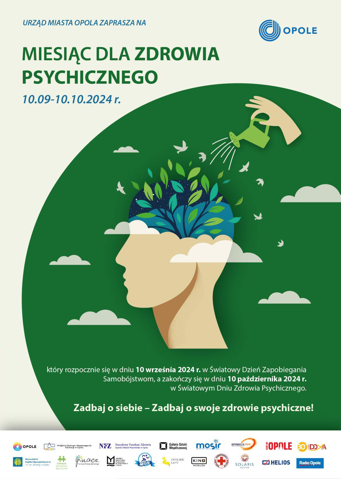 Plakat miesiąc dla zdrowia psychicznego
