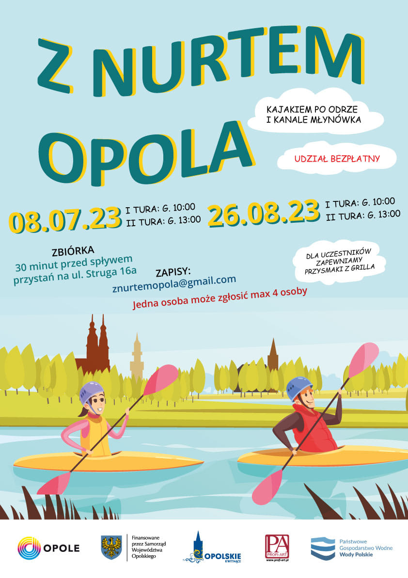 plakat spływ kajakiem