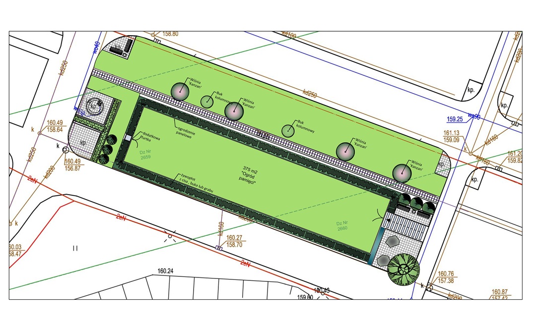 projekt ogrodu pamięci - plan