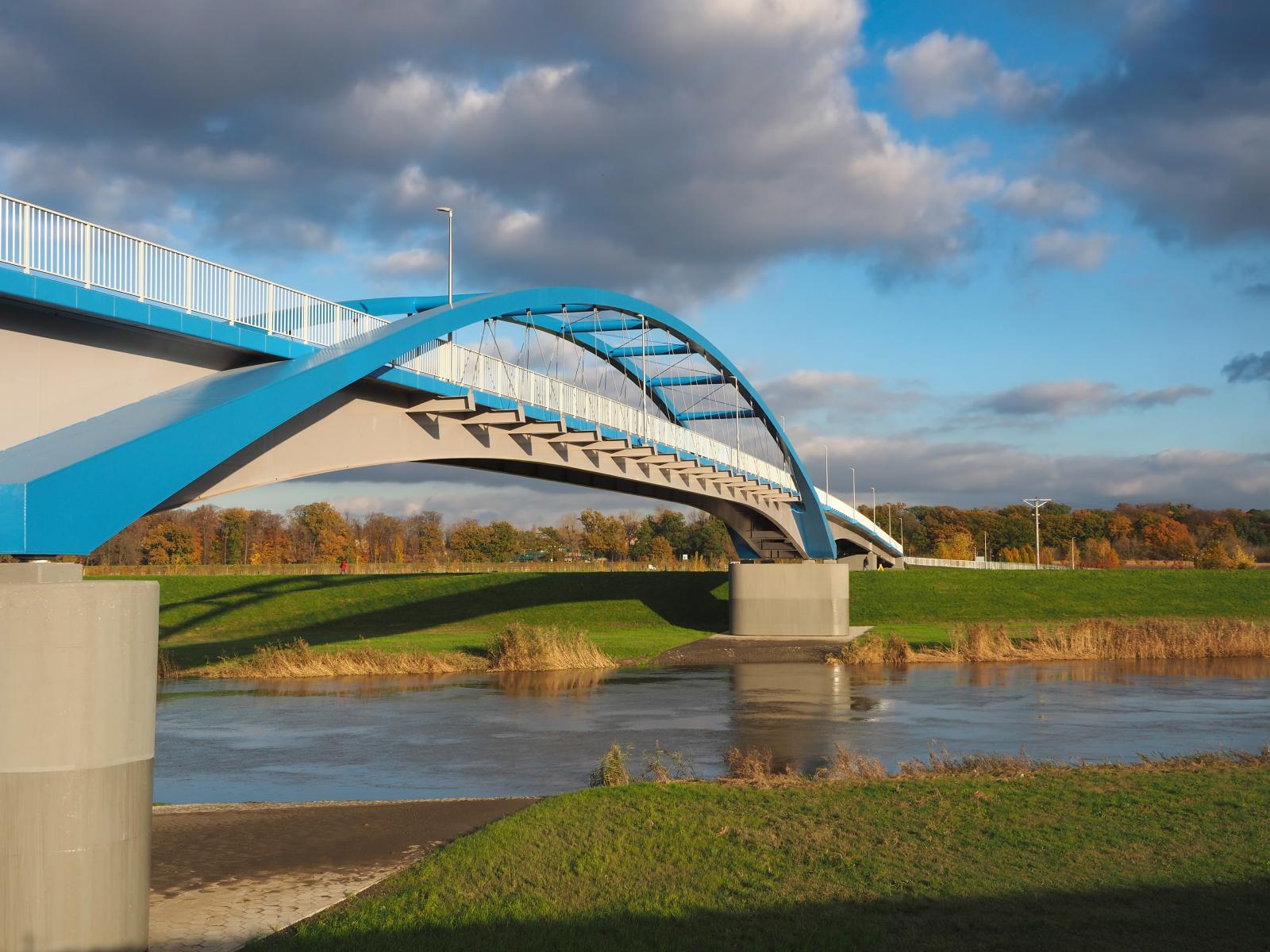 Opole, kładka pieszo-rowerowa nad Kanałem Ulgi