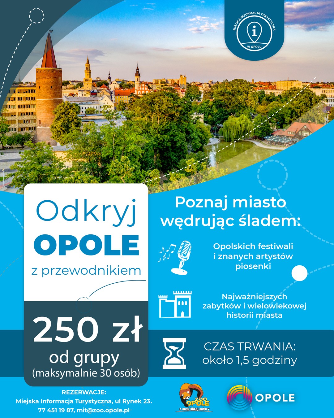 baner z informacjami o spacerach