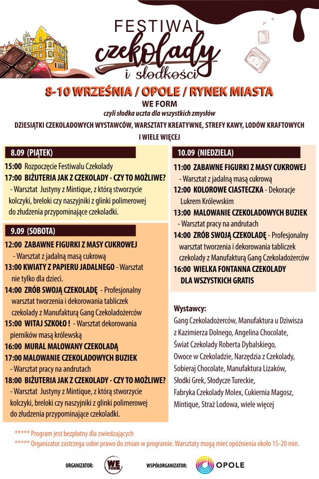 Święto czekolady Program
