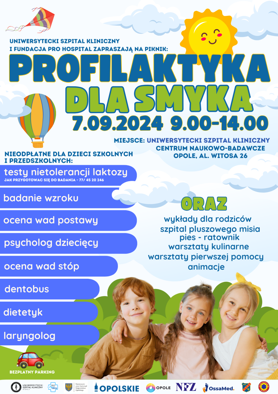 plakat zapraszający na akcję profilaktyczną "Profilaktyka dla smyka