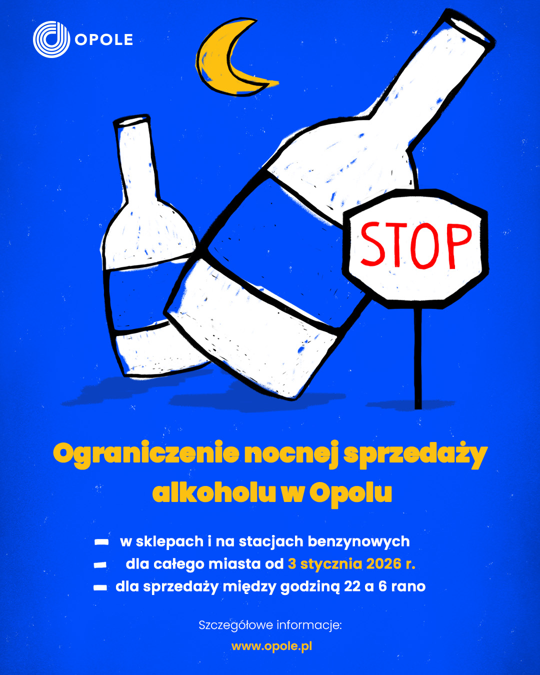 Ograniczenie sprzedaży alkoholu w Opolu - plakat