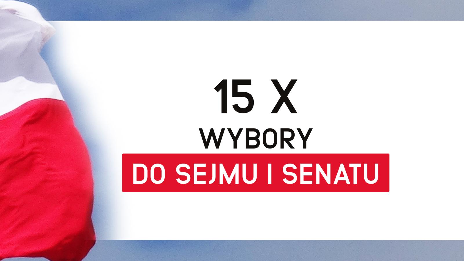 Baner wydarzenia, informacja o wyborach 15 października