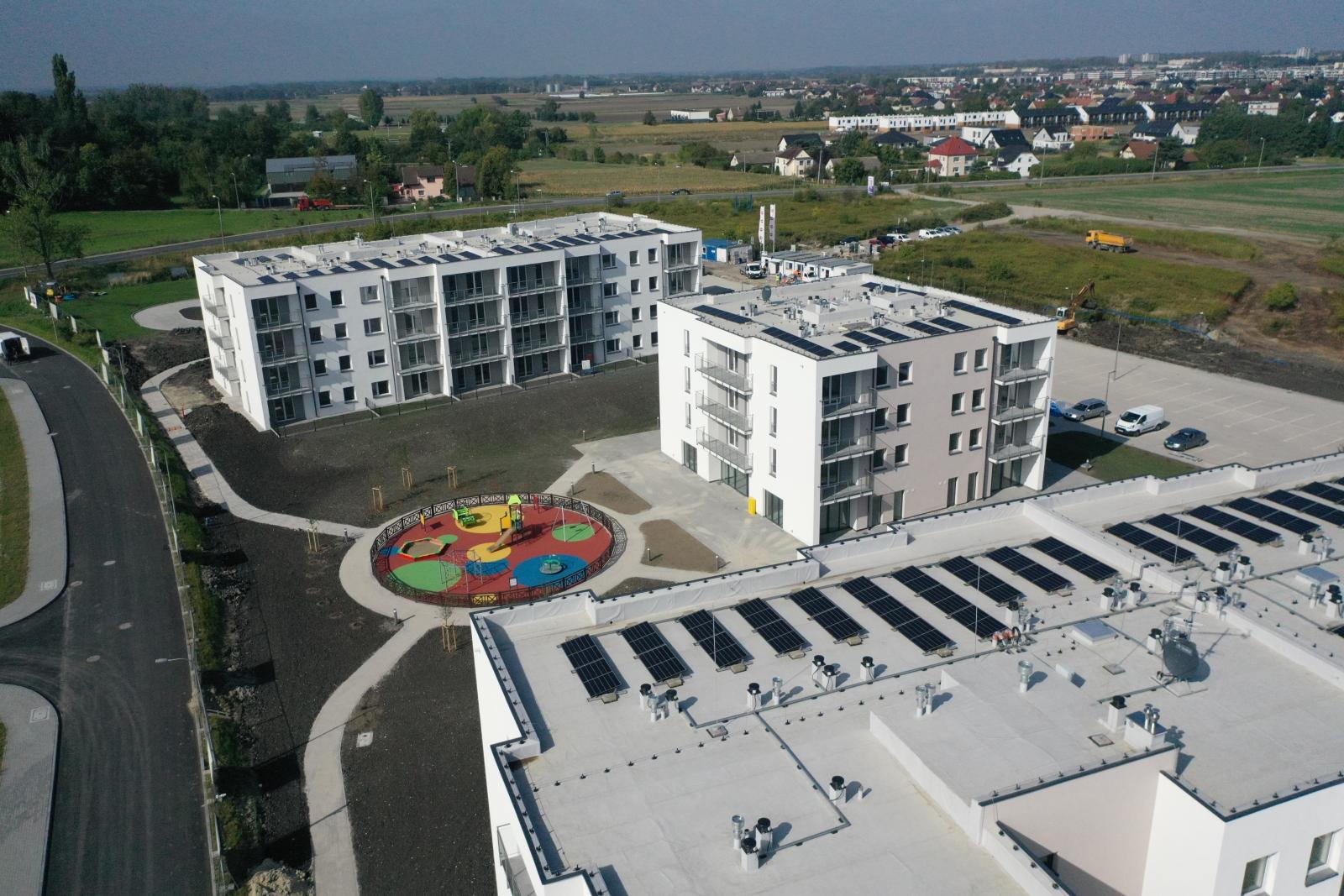 Zdjęcie budynków TBS z góry