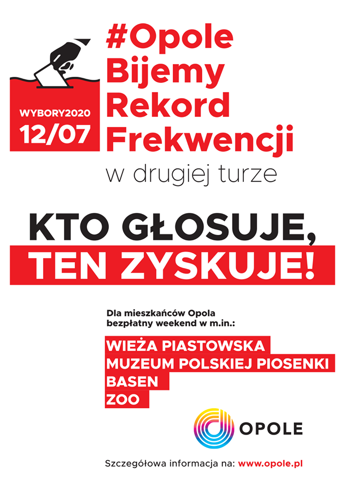 Plakat zachęcający do pójścia na wybory