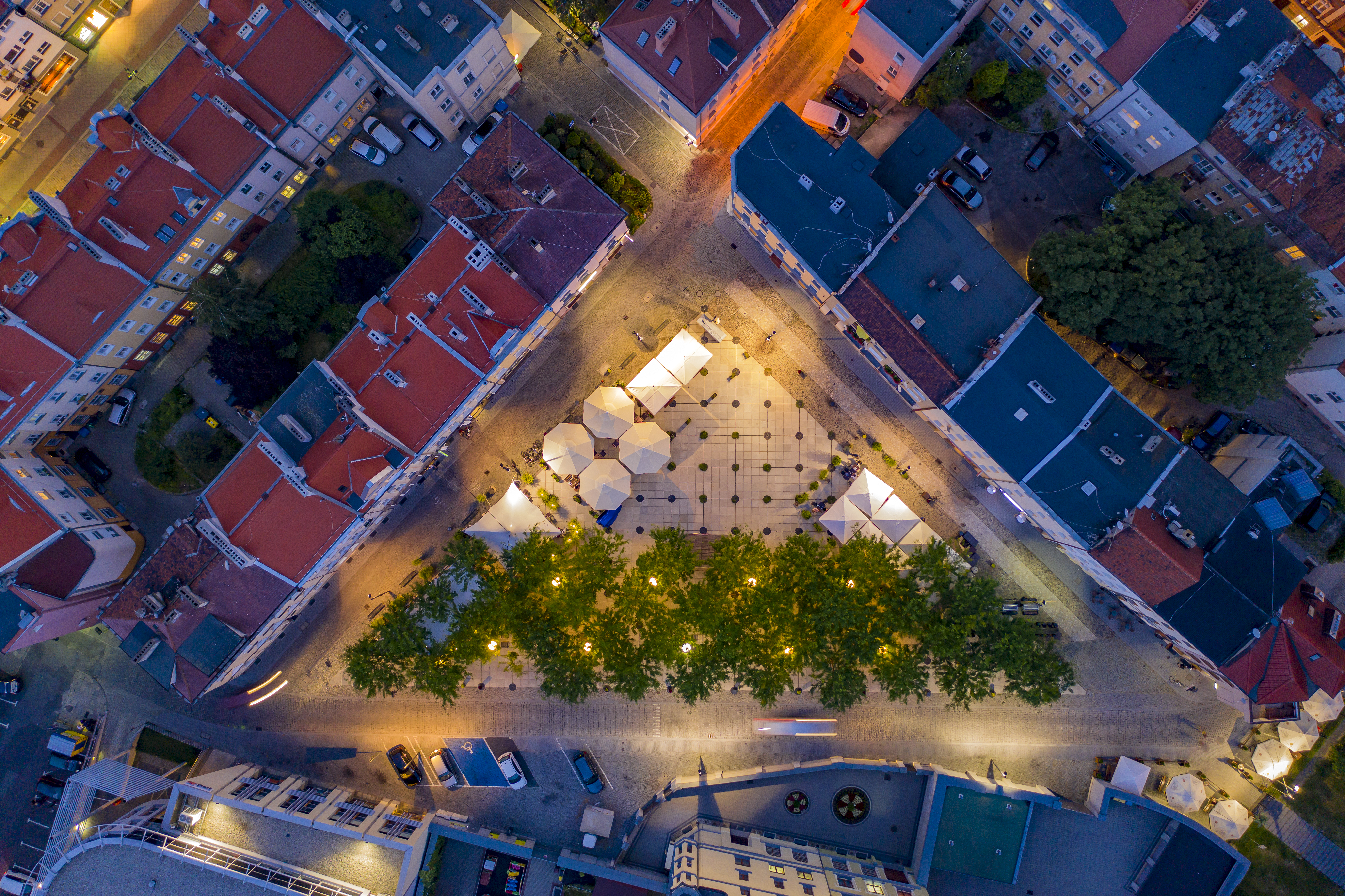 Mały Rynek w Opolu widok z góry