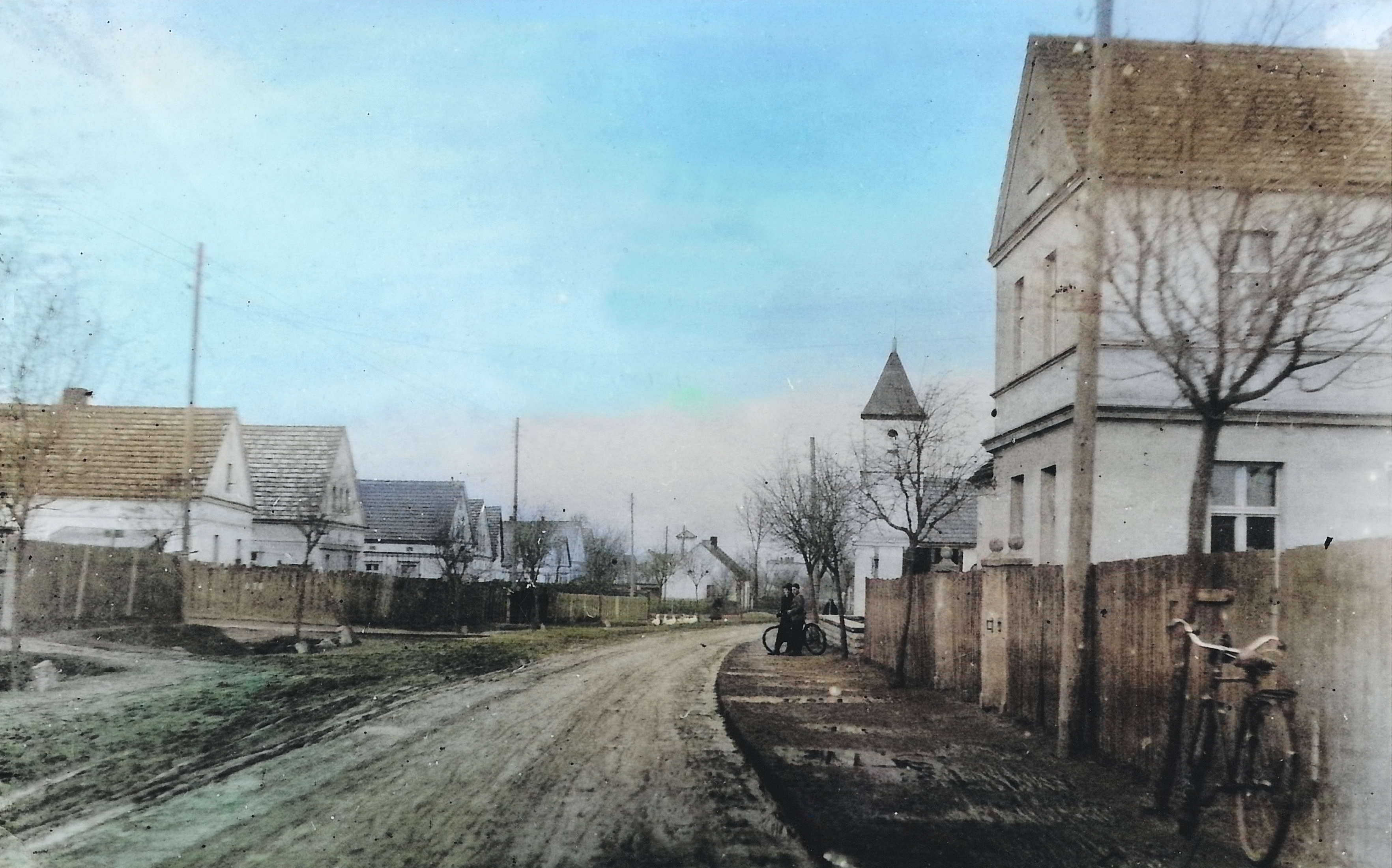 Ulica Wiejska w Opolu na archiwalnej fotografii