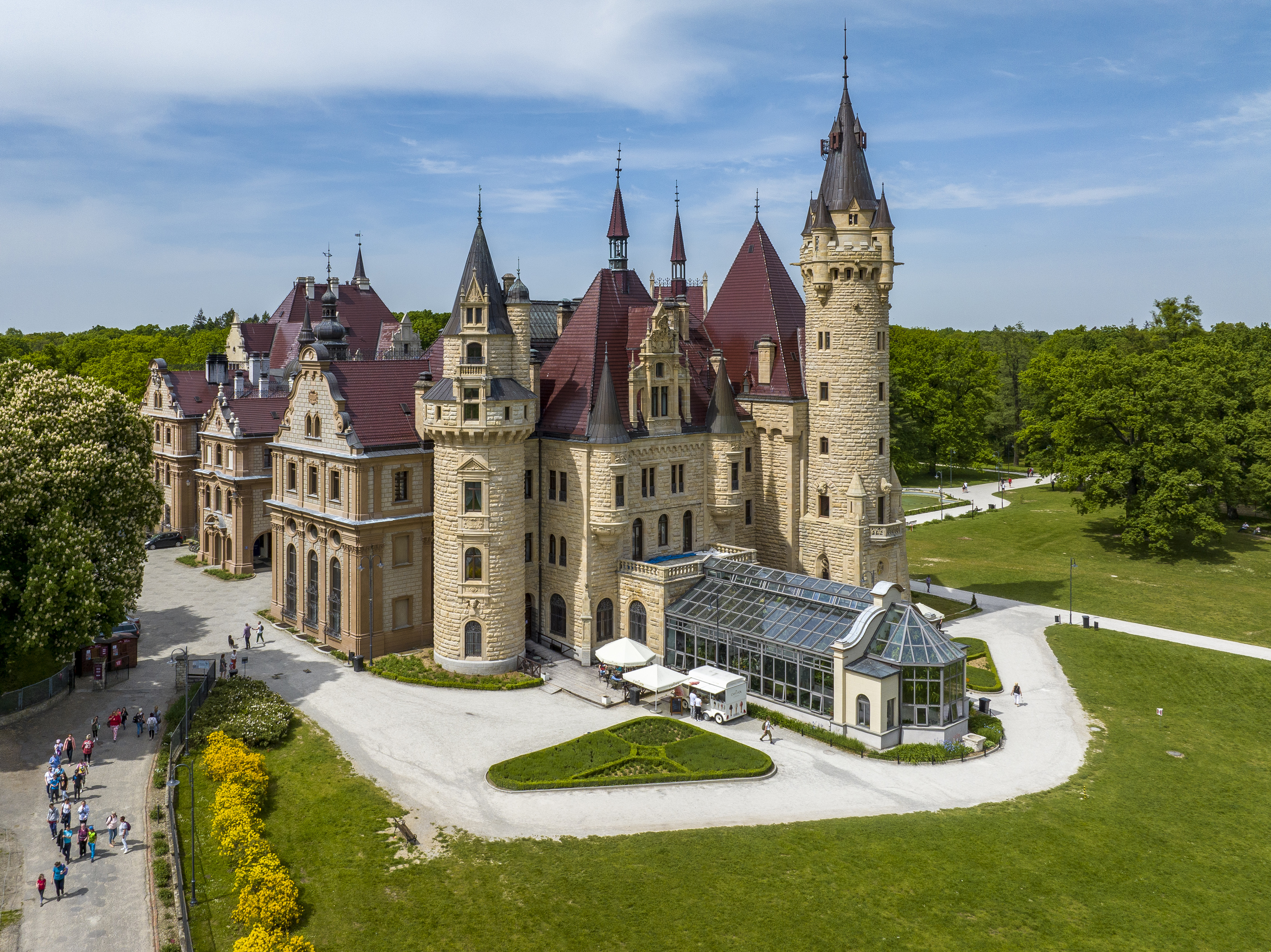 Pałac w Mosznej panorama