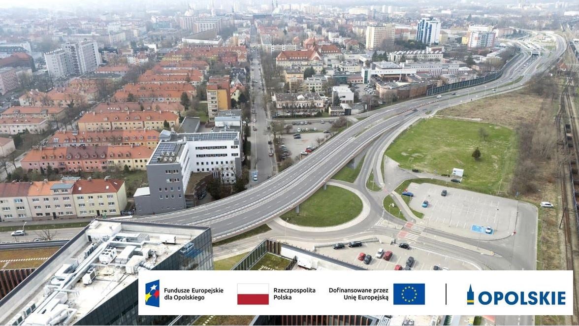 wizualizacja estakady obok centrum usług publicznych