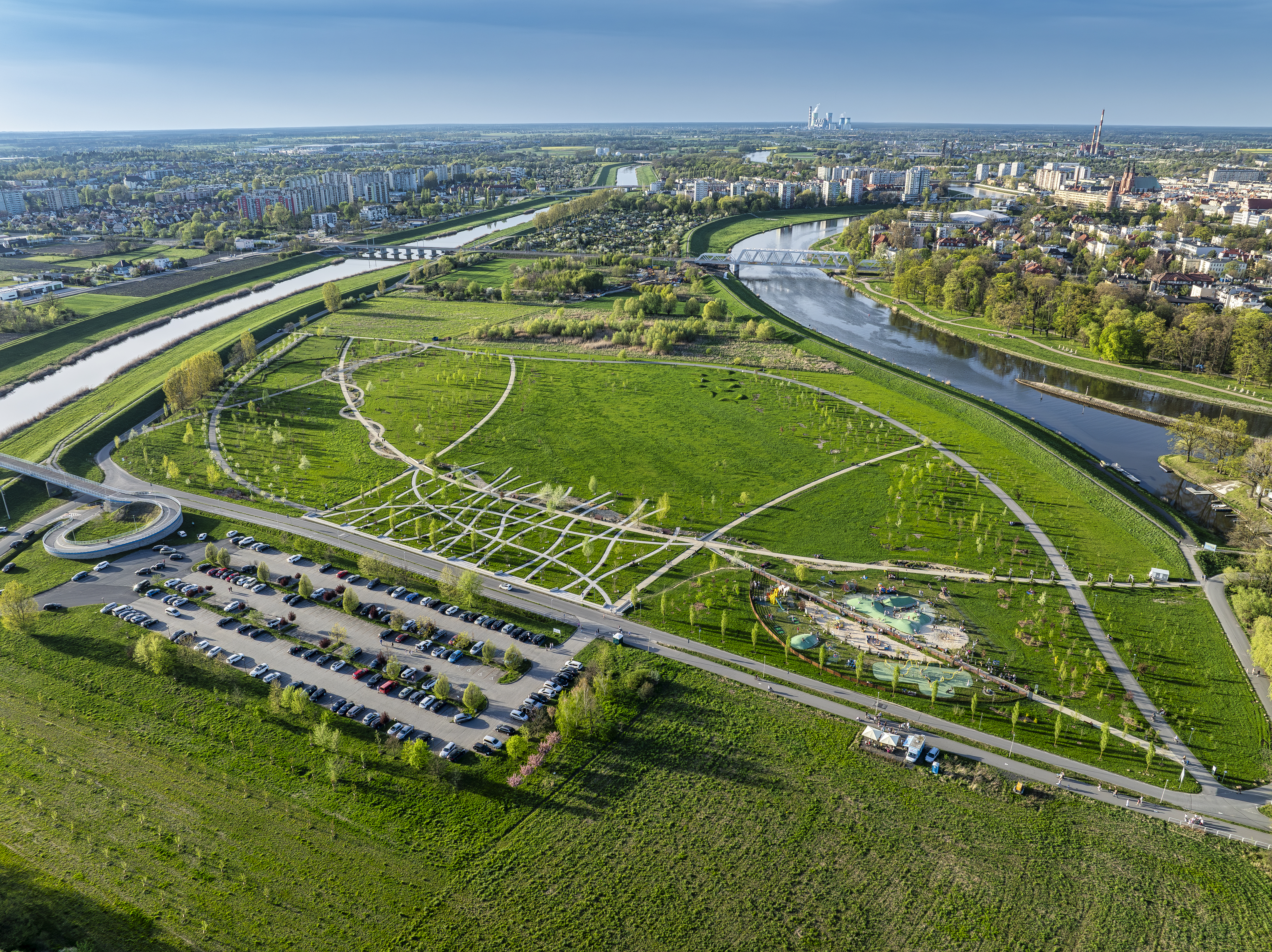 zdjęcie Opola z lotu ptaka 