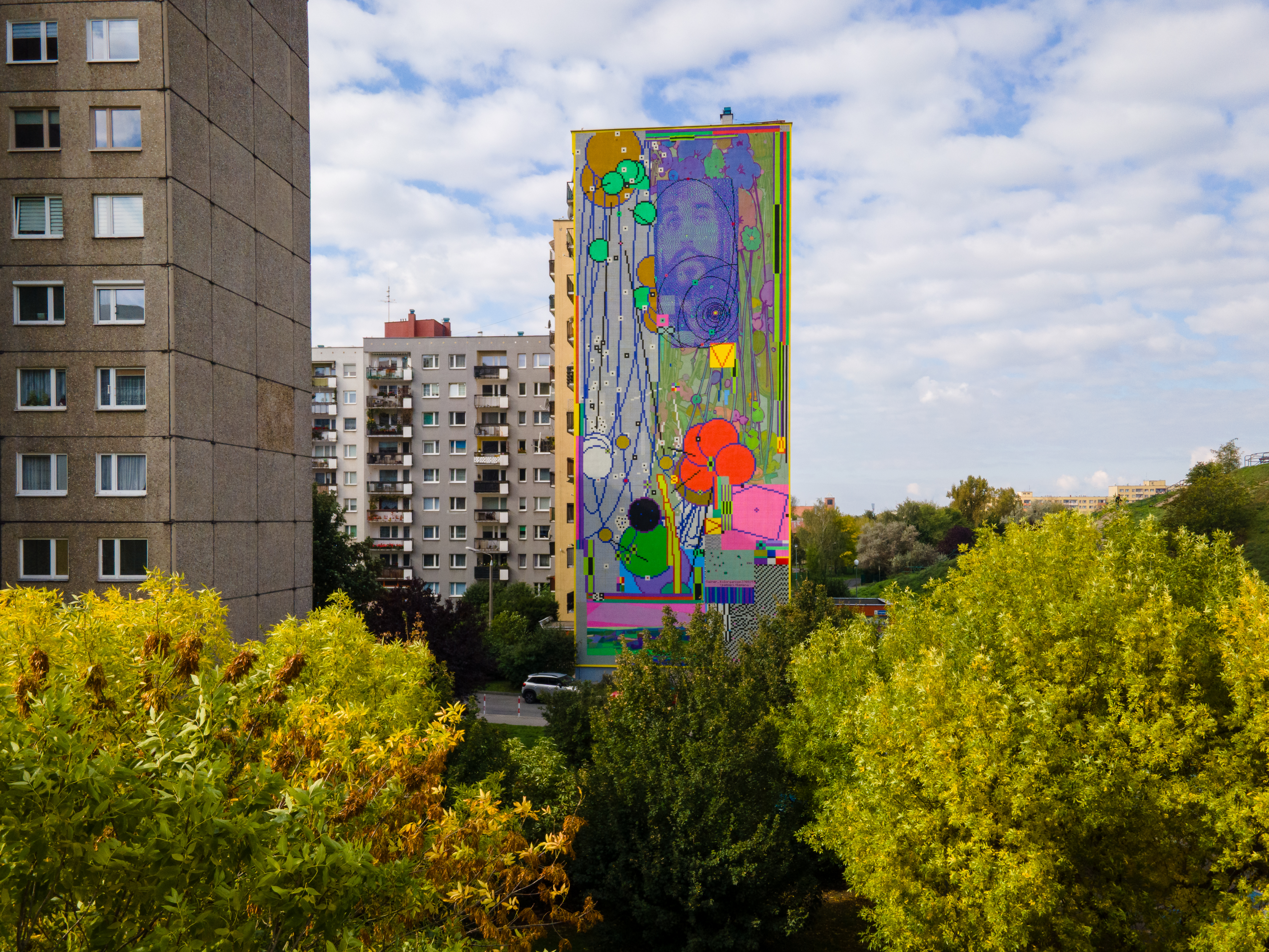 mural Sainera, osiedle im. A.Krajowej