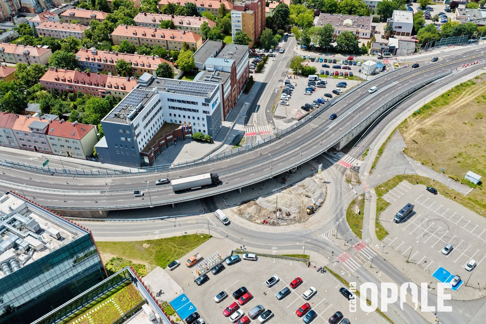 zdjęcie dronowe na nowy cią komunikacyjny