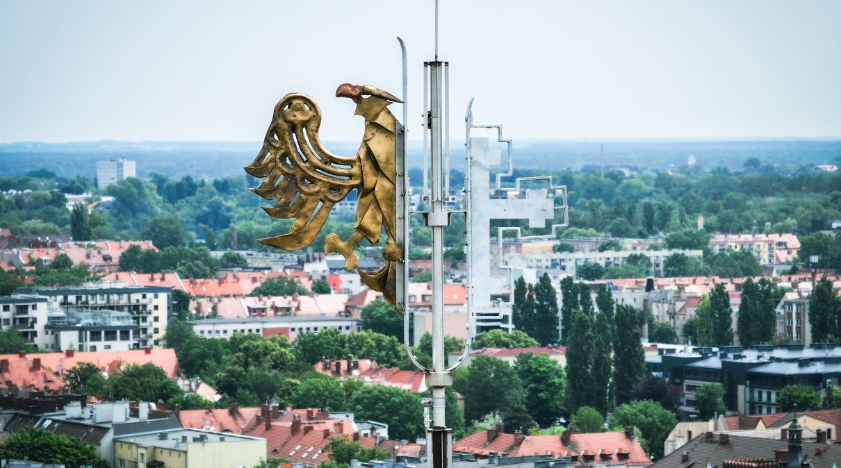 zdjęcia miasta, orzeł piastowski