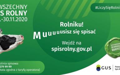 Bilbord promujący Powszechny Spis Rolny 2020