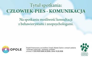 Spotkanie: Zwierzęcy Szacunek-Człowiek-Pies-Komunikacja w Centrum Dialogu Obywatelskiego