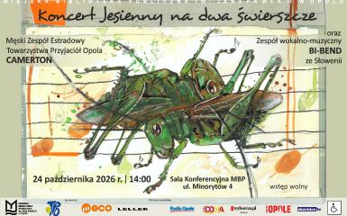 Koncert Jesienny na dwa świerszcze | Zespół CAMERTON oraz BI-BEND w Miejskiej Bibliotece Publicznej