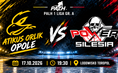 Mecz hokeja Atikus Orlik vs KS Power Silesia na lodowisku Toropol