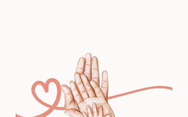 element dekoracyjny przedstawiający trzymające sie dłonie