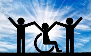 baner z osobami trzymają się za ręce