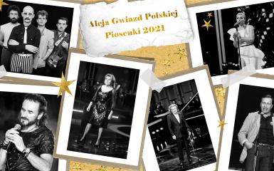 Baner z artystami, którym poświecone są gwiazdy