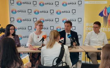 Zdjęcie z konferencji prasowej dotyczącej Budżetu Obywatelskiego
