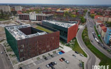 Budynek CUP z lotu ptaka