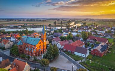 Panorama Groszowic z lotu ptaka