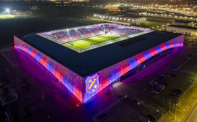 zdjęcie z lotu ptaka stadionu opolskiego