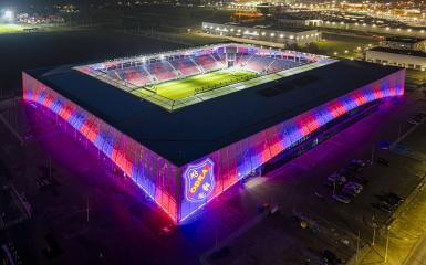 zdjęcie z lotu ptaka stadionu opolskiego