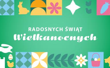 baner radosnych świąt wielkanocnych