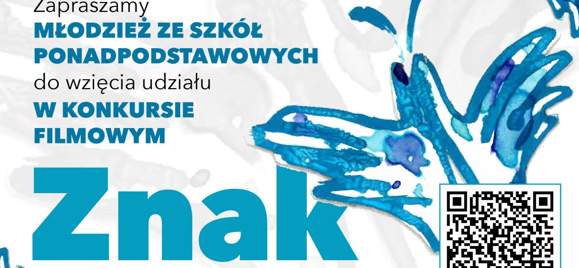 baner z informacjami i kodem QR