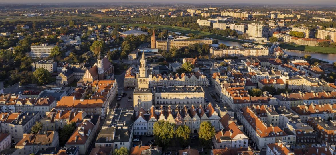 Panorama Opola w stronę Rynku