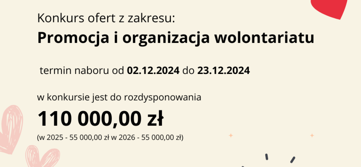 baner wydarzenia, informacje w tekście