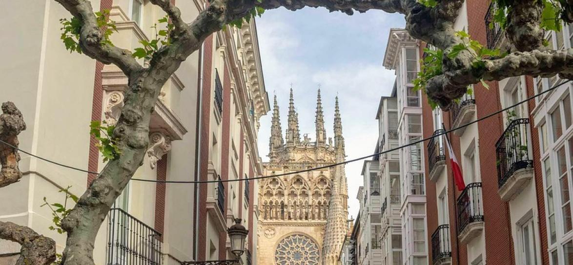 Zdjęcie przedstawia katedrę w Burgos w Hiszpanii