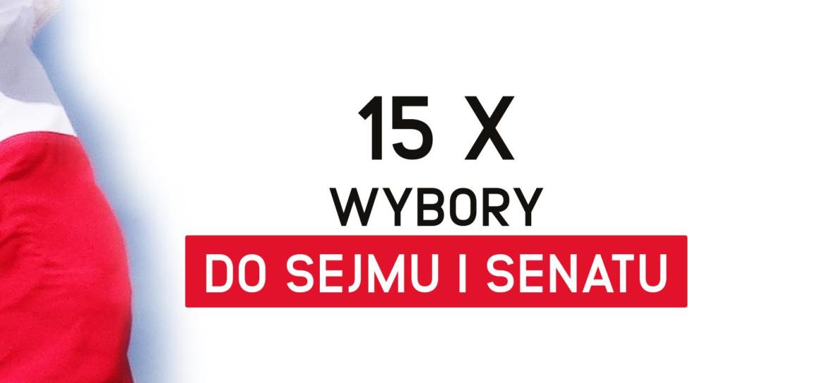 Baner wydarzenia, informacja o wyborach 15 października