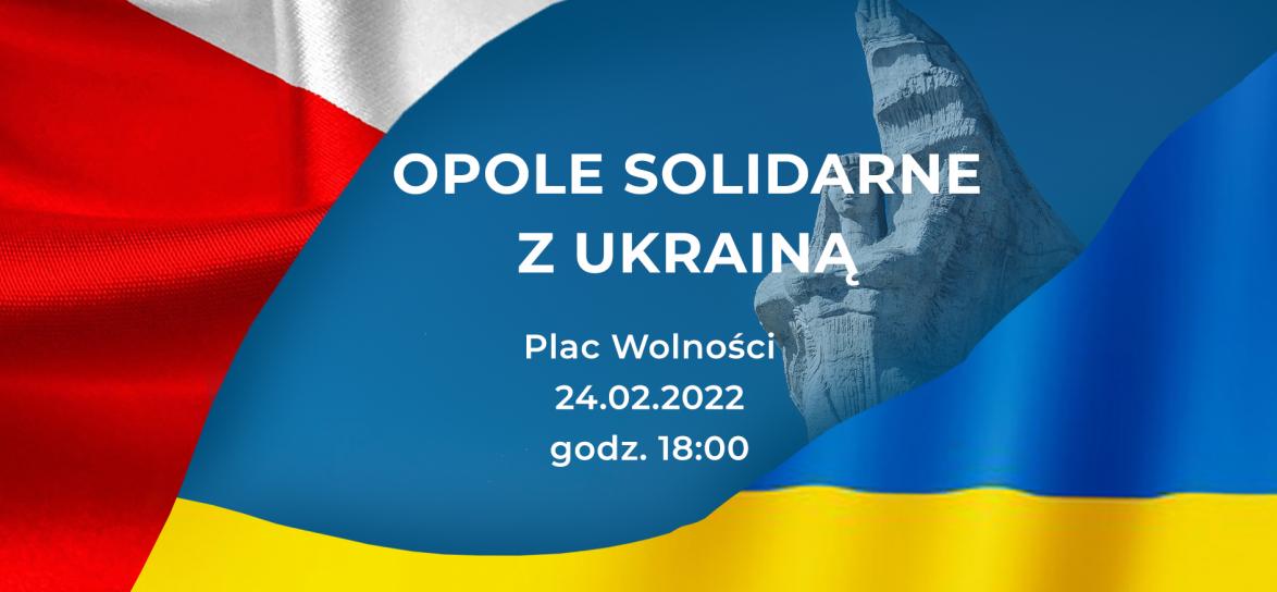 Opole solidarne z Ukrainą baner