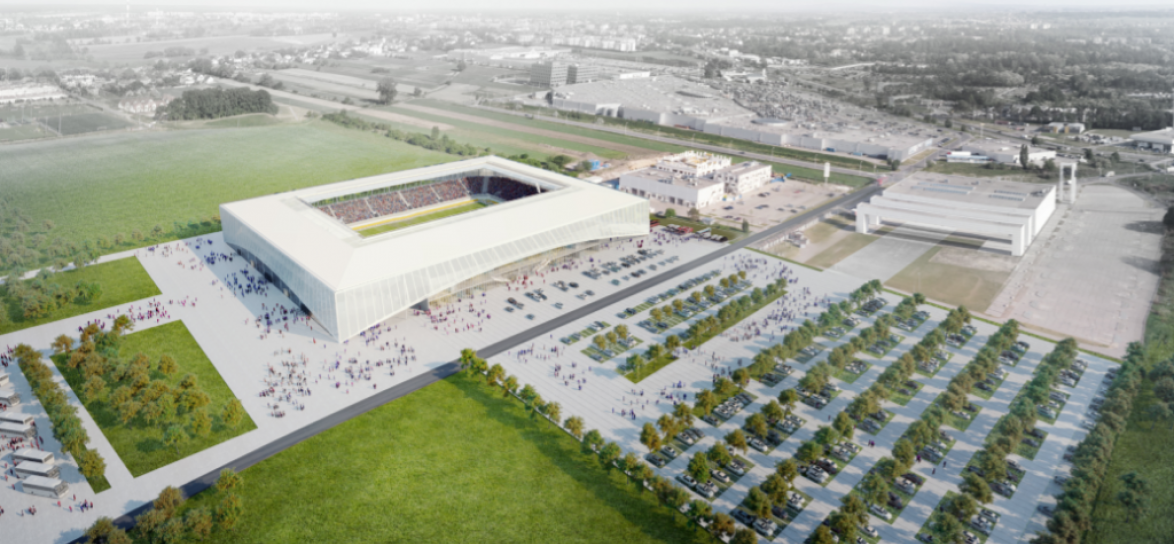 Wizualizacja nowego stadionu w Opolu