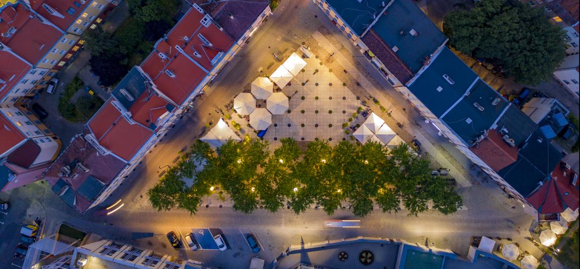 Mały Rynek w Opolu widok z góry