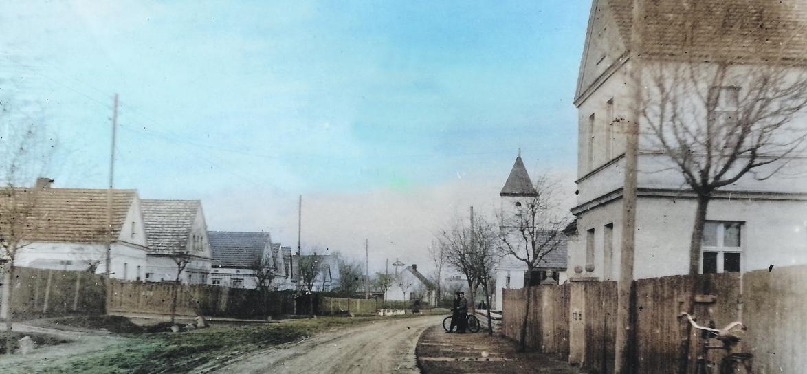 Ulica Wiejska w Opolu na archiwalnej fotografii