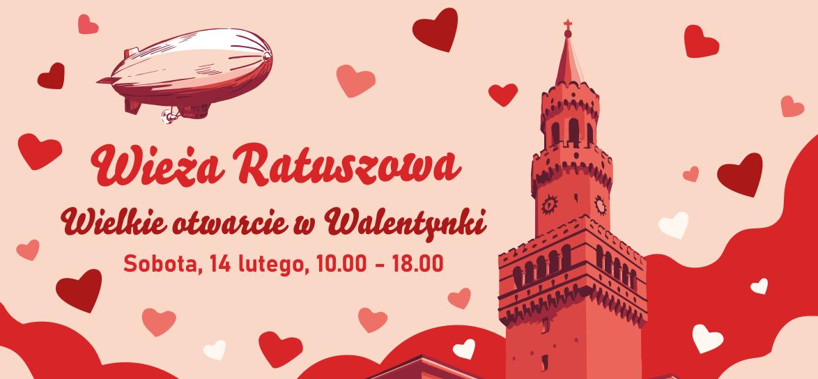 grafika zapraszająca na otwarcie wieży ratuszowej