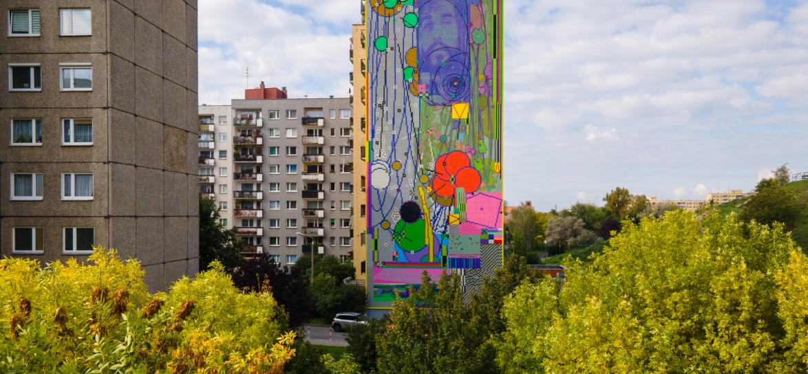 mural Sainera, osiedle im. A.Krajowej